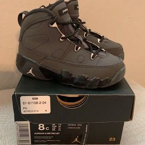 Jordan 9 retro, toddler size 8c
